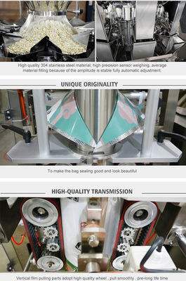 Chips Weighing 50g 100g Pillow Bag Packing Machine 30Bags/Min